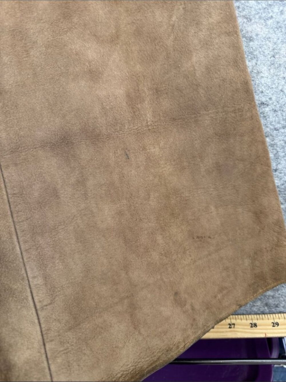 Vintage Brown Suede High Waisted Flare Pants Bell Bottom Boho Western Festival - Picture 10 of 16